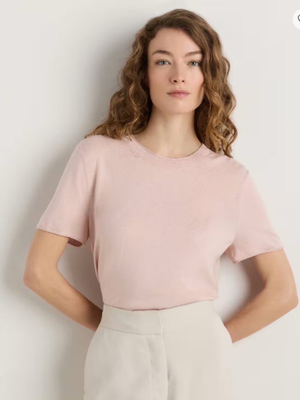 Quince Lightweight Cotton Cashmere Relaxed Sweater Tee